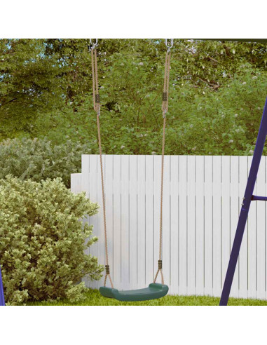 Seggiolino Altalena per Bambini Singolo Corda Regolabile Verde