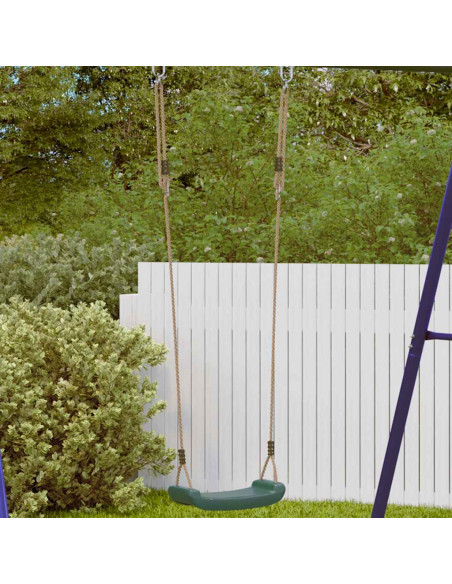 Seggiolino Altalena per Bambini Singolo Corda Regolabile Verde