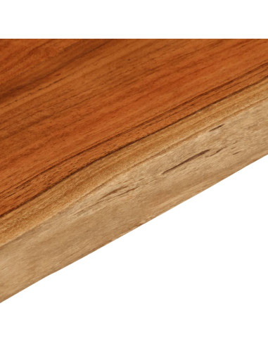 Piano Tavolo 70x40x3,8 cm Rettangolare Legno Acacia Bordi Vivi