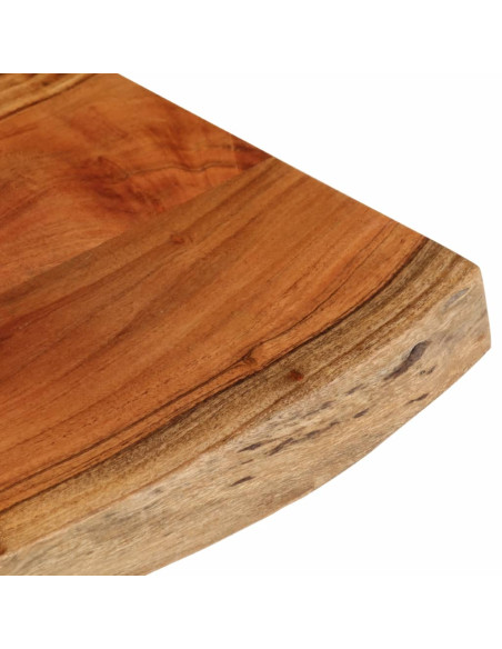 Piano Tavolo 70x40x3,8 cm Rettangolare Legno Acacia Bordi Vivi