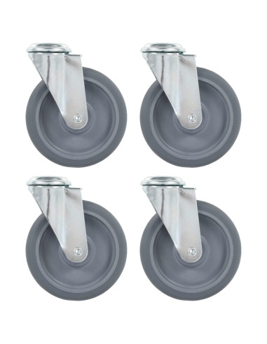 Ruote Girevoli con Foro per Bulloni 4 pz 125 mm