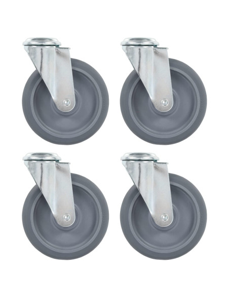 Ruote Girevoli con Foro per Bulloni 4 pz 125 mm