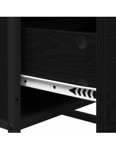 Credenza Rovere Nero 35.5 x 35 x 76 cm 2