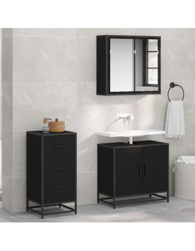 Credenza Rovere Nero 35.5 x 35 x 76 cm
