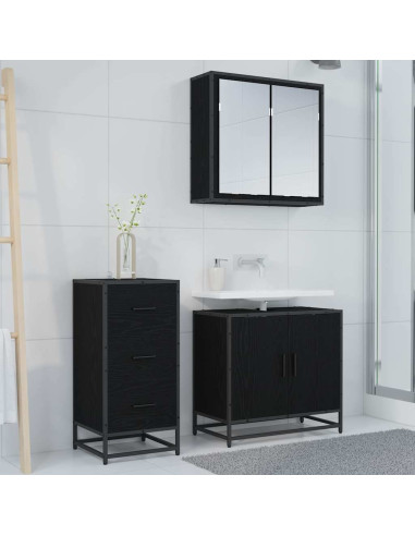 Credenza Rovere Nero 35.5 x 35 x 76 cm