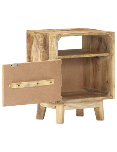 Comodino 40x30x50 cm in Legno di Mango Grezzo