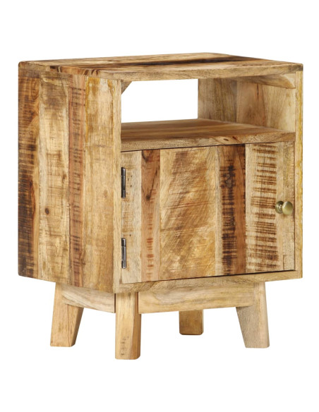 Comodino 40x30x50 cm in Legno di Mango Grezzo