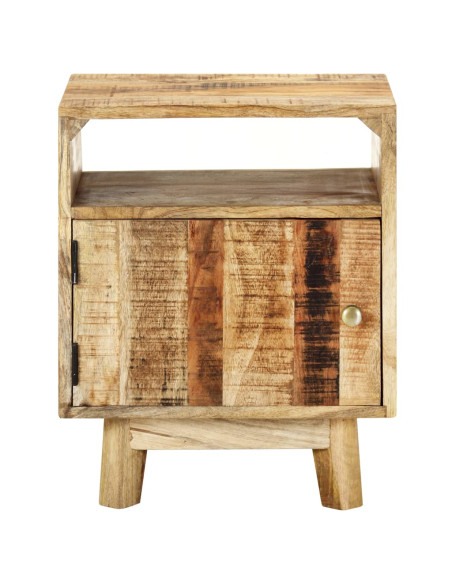 Comodino 40x30x50 cm in Legno di Mango Grezzo