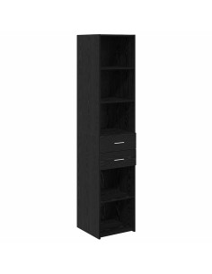 Credenza Rovere Nero 40 x 42,5 x 185 cm Legno multistrato 2