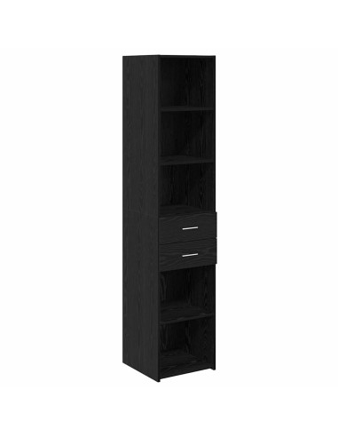 Credenza Rovere Nero 40 x 42,5 x 185 cm Legno multistrato