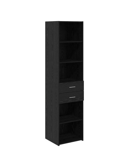 Credenza Rovere Nero 45 x 42,5 x 185 cm Legno multistrato