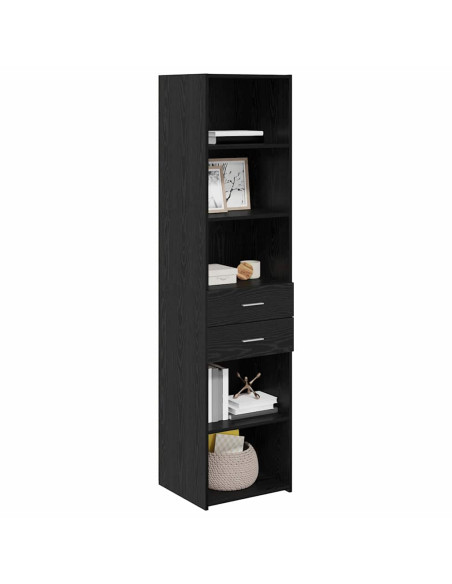 Credenza Rovere Nero 45 x 42,5 x 185 cm Legno multistrato