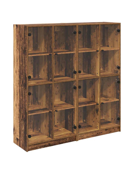 Credenza 2 pcs Legno vecchio 68 x 37 x 142 cm Legno multistrato