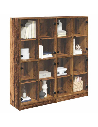 Credenza 2 pcs Legno vecchio 68 x 37 x 142 cm Legno multistrato