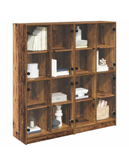 Credenza 2 pcs Legno vecchio 68 x 37 x 142 cm Legno multistrato