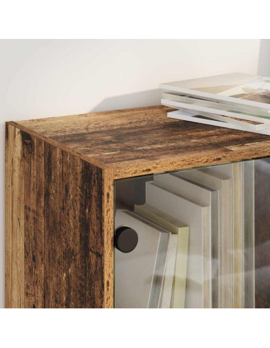 Credenza 2 pcs Legno vecchio 68 x 37 x 142 cm Legno multistrato