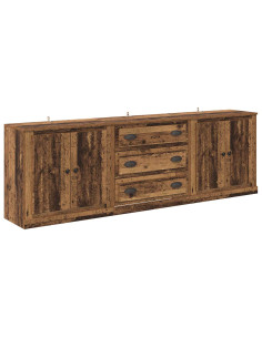 Sideboards con cassetto 3 pcs Legno vecchio 70 x 35,5 x 67,5 cm 2