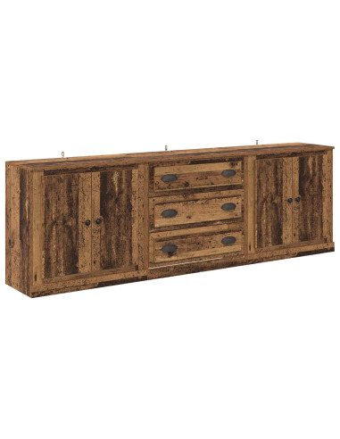 Sideboards con cassetto 3 pcs Legno vecchio 70 x 35,5 x 67,5 cm