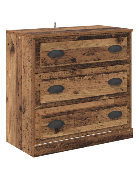 Sideboards con cassetto 3 pcs Legno vecchio 70 x 35,5 x 67,5 cm