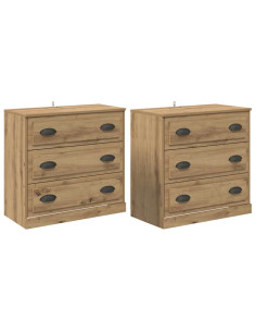 Sideboards 2 pcs Rovere artigianale 70 x 35,5 x 67,5 cm 2