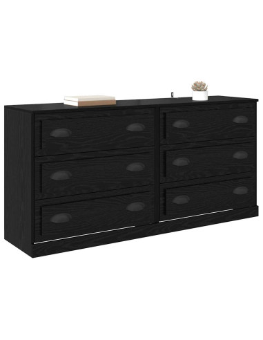 Sideboards con cassetto 2 pcs Rovere Nero 70 x 35,5 x 67,5 cm