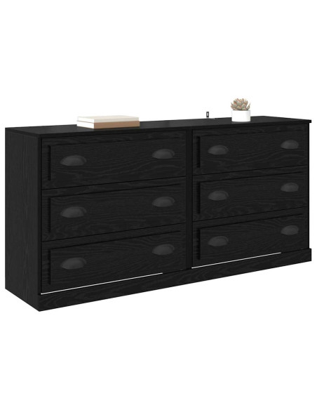 Sideboards con cassetto 2 pcs Rovere Nero 70 x 35,5 x 67,5 cm