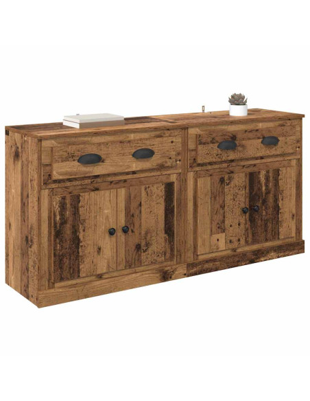 Sideboards con cassetto 2 pcs Legno vecchio 70 x 35,5 x 67,5 cm