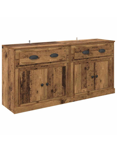 Sideboards con cassetto 2 pcs Legno vecchio 70 x 35,5 x 67,5 cm