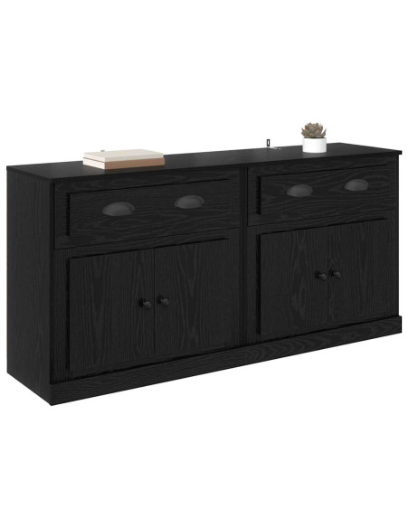 Sideboards con cassetto 2 pcs Rovere Nero 70 x 35,5 x 67,5 cm