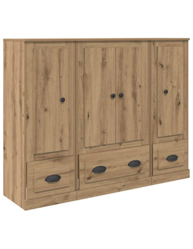 Credenza 3 pcs Rovere artigianale Legno multistrato