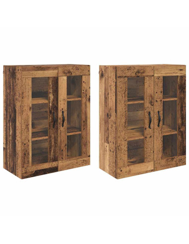 Armadi da Parete 2 pcs Legno vecchio 69,5 x 34 x 90 cm
