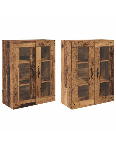 Armadi da Parete 2 pcs Legno vecchio 69,5 x 34 x 90 cm