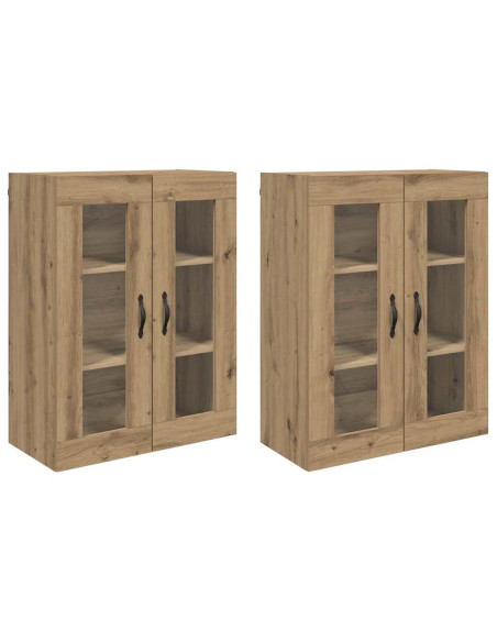 Armadi da Parete 2 pcs Rovere artigianale 69,5 x 34 x 90 cm