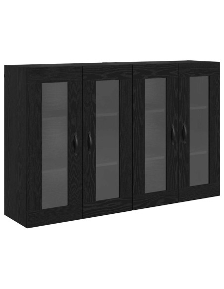 Armadi da Parete 2 pcs Rovere Nero 69,5 x 34 x 90 cm