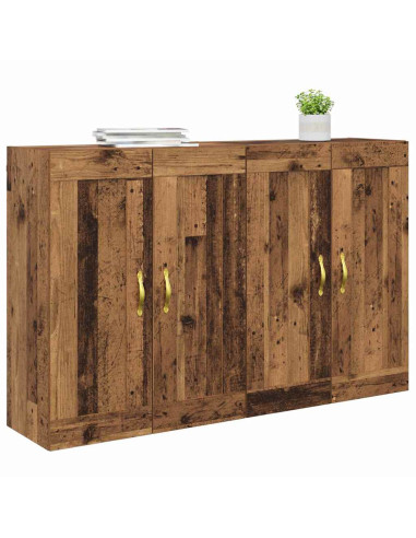 Mobile a muro 2 pcs Legno vecchio 69,5 x 34 x 90 cm