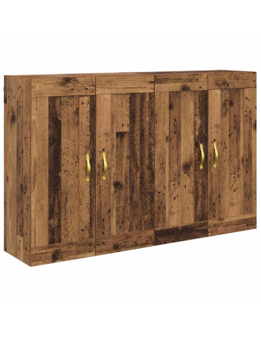 Mobile a muro 2 pcs Legno vecchio 69,5 x 34 x 90 cm
