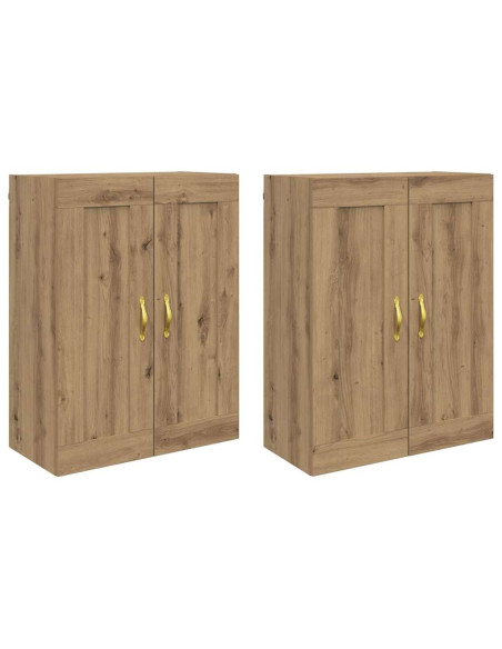 Mobile a muro 2 pcs Rovere artigianale 69,5 x 34 x 90 cm