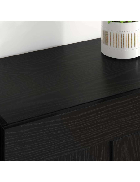 Mobile a muro 2 pcs Rovere Nero 69,5 x 34 x 90 cm