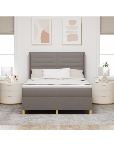 Letto a molle con materasso Talpa 140 x 190 cm Tessuto