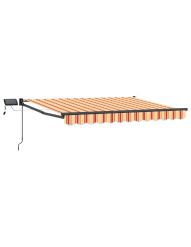 Tenda retrattile manuale con LED Multicolore 3,5 x 2 m