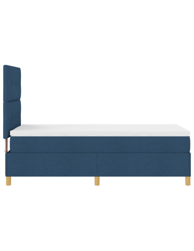Letto a Sorgente LED con materasso Blu 80 x 200 cm Tessuto