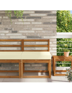 Cuscino per divano da esterno Crema 60 x 60 x 8 cm Poliestere