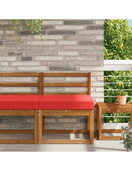 Cuscino per divano da esterno Rosso 60 x 60 x 8 cm Poliestere