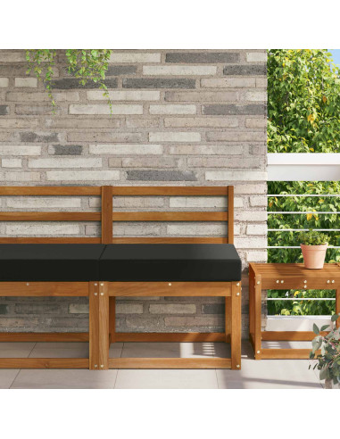 Cuscino per divano da esterno Nero 60 x 60 x 8 cm Poliestere