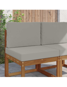 Cuscino per divano da esterno 2 pcs Grigio Poliestere