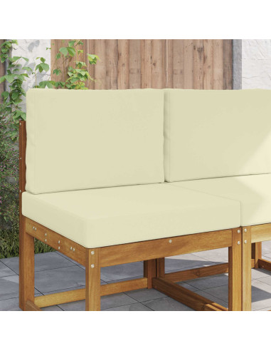 Cuscino per divano da esterno 2 pcs Crema Poliestere
