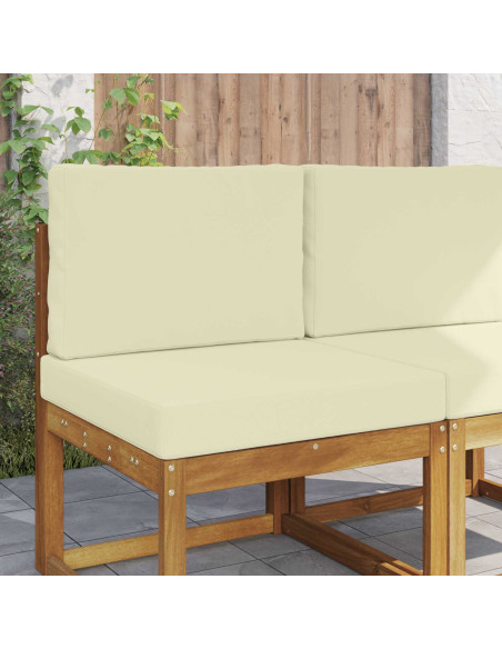 Cuscino per divano da esterno 2 pcs Crema Poliestere