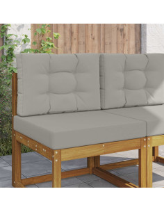Cuscino per divano da esterno 2 pcs Grigio Poliestere