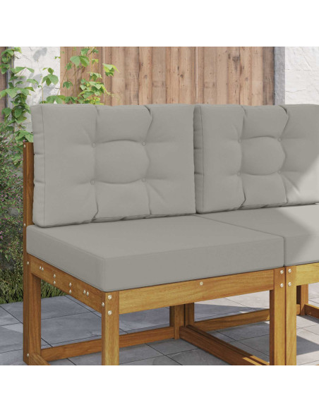 Cuscino per divano da esterno 2 pcs Grigio Poliestere