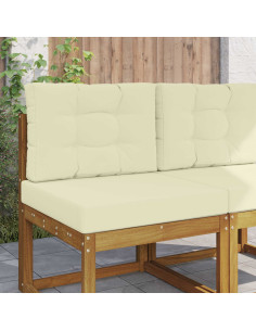 Cuscino per divano da esterno 2 pcs Crema Poliestere